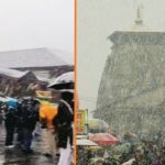 Snowfall in Kedarnath Dham
