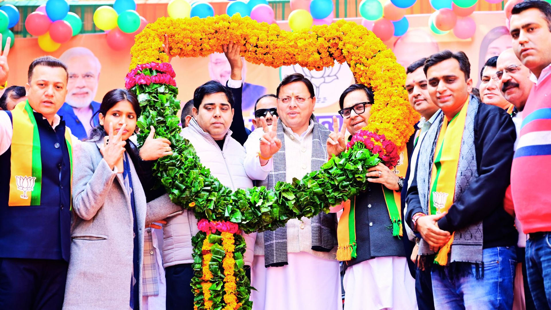 CM Dhami addressed a public meeting in Delhi