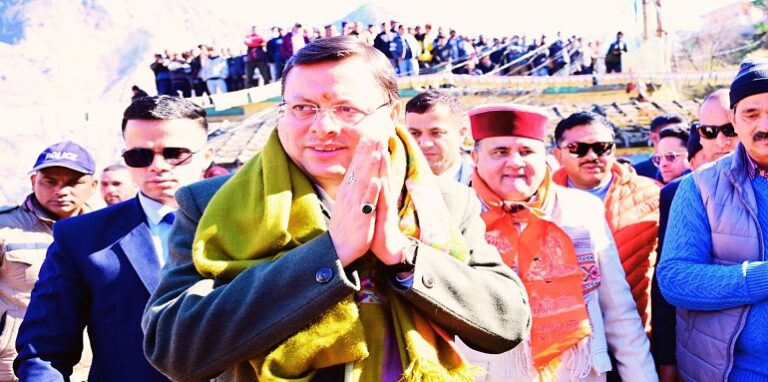 CM Dhami campaigned in favor of BJP candidate in Jyotirmath