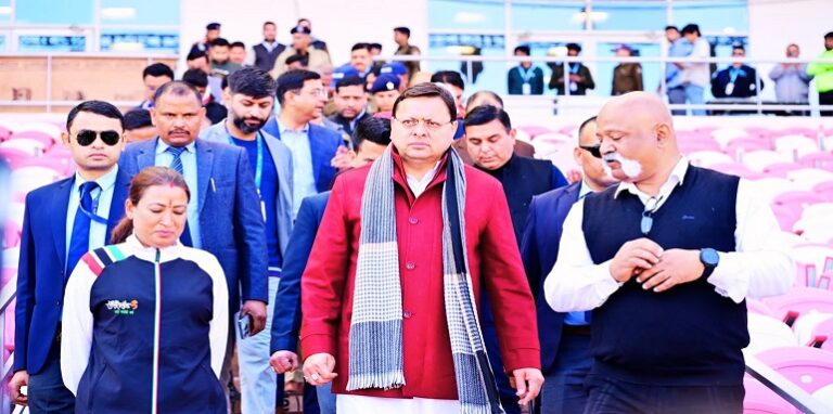 CM Dhami did on-site inspection of the preparations for the National Games