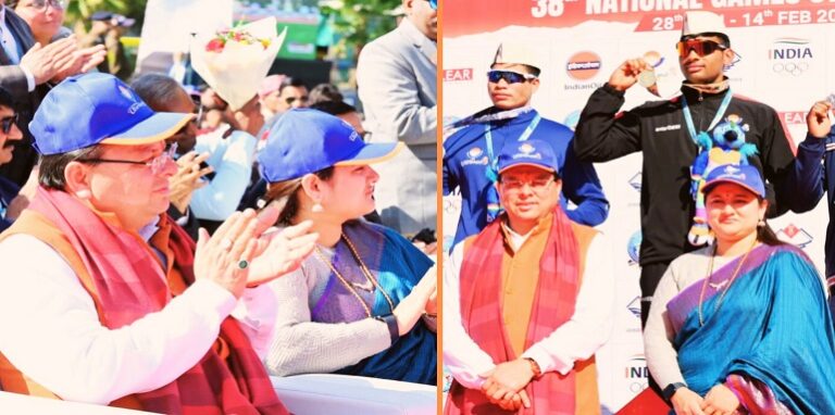 CM Dhami inaugurated the kayaking-canoeing competition organized under the 38th National Games in Tehri