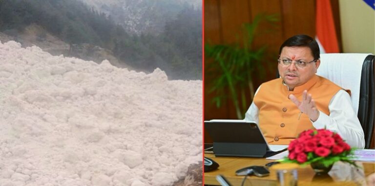 avalanche near Mana village-CM dhami
