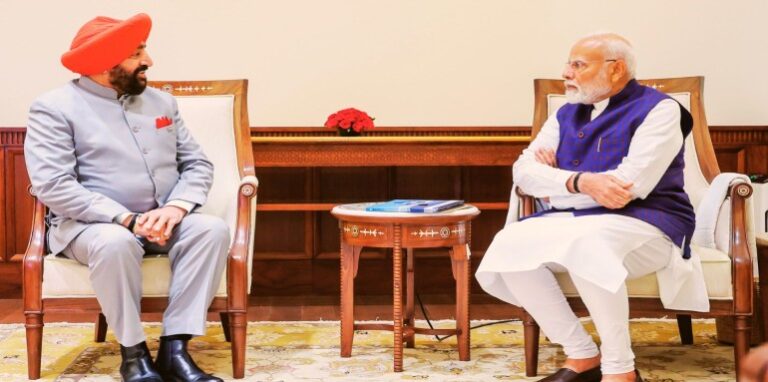 Governor Gurmit Singh (Retd) meets PM Modi in Delhi