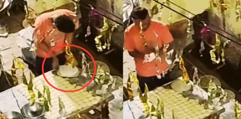 making roti by spitting