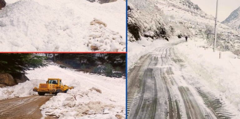 snowfall on Gangotri Highway.