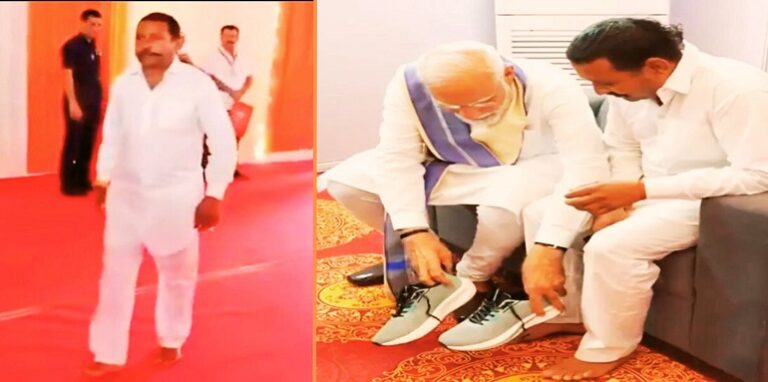Haryana's Rampal Kashyap wear shoes
