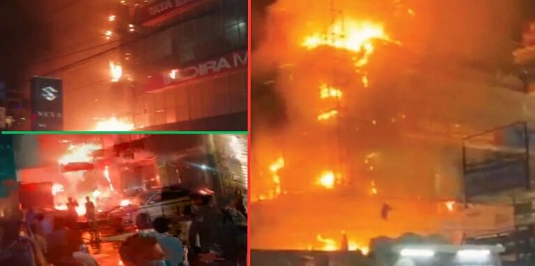 fire broke out in the hotel due to the spark of fireworks