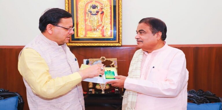 CM Dhami met Union Minister Nitin Gadkari