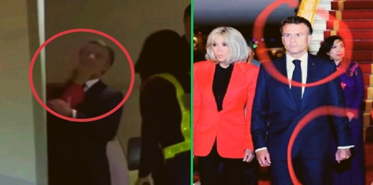 French President Emmanuel Macron and his wife
