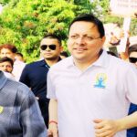 CM Dhami participated in the 'Run for Yoga' program