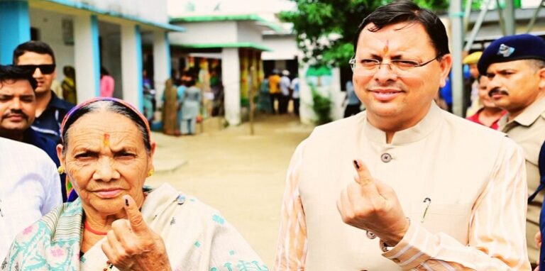 CM Dhami casted his vote in Khatima
