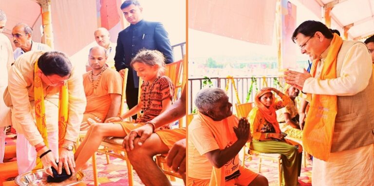 CM Dhami welcomed the Kanwariyas