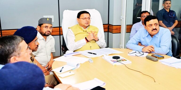 CM Dhami chaired a high-level meeting