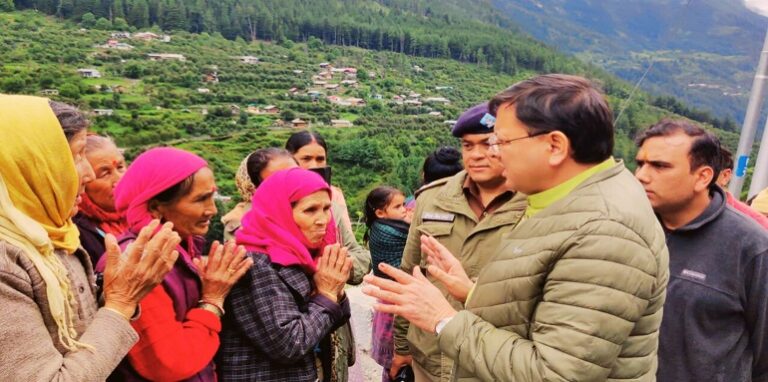 CM Dhami did a field inspection of the disaster-hit Dharali,