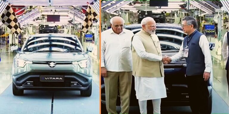 PM Modi flagged off Maruti e-Vitara