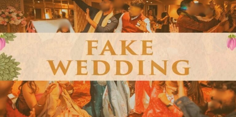 Fake wedding event