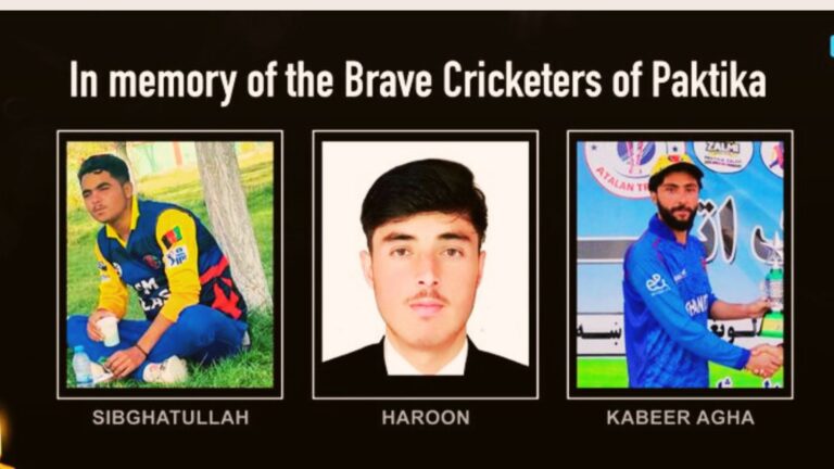 3 Afghan cricketers killed in Pakistan airstrike