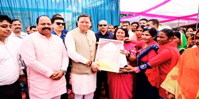 CM Dhami laid the foundation stone for the Khatima-Melaghat road project,
