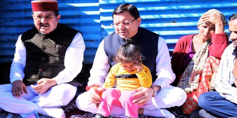 CM Dhami met the disaster affected people in Rudraprayag