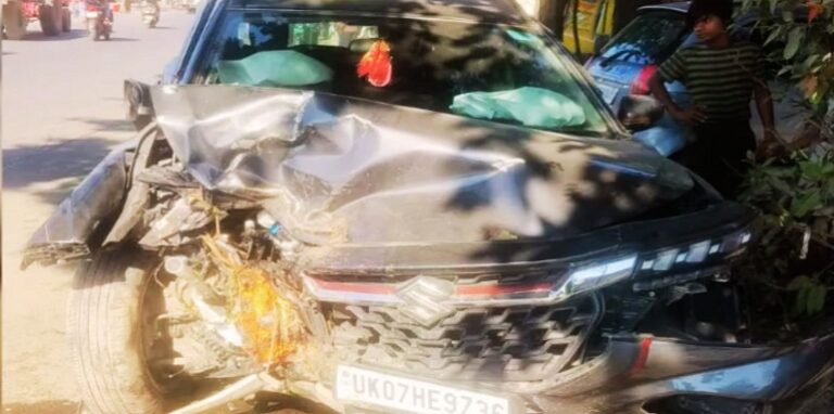 car hits tree