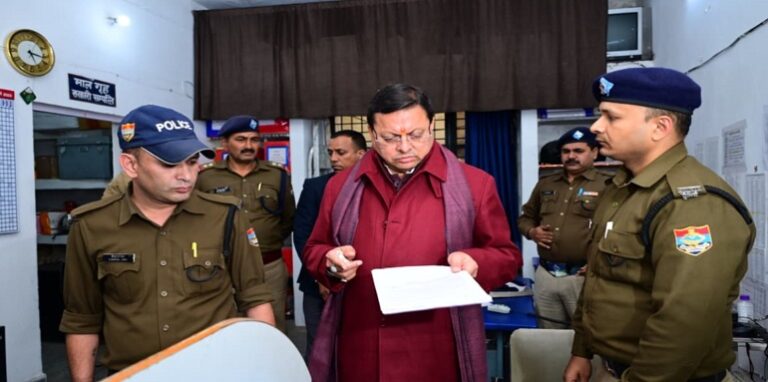 CM Dhami did a surprise inspection of Dalanwala police station