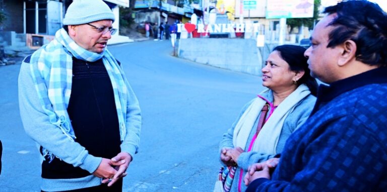 CM Dhami interacted with the public during morning walk