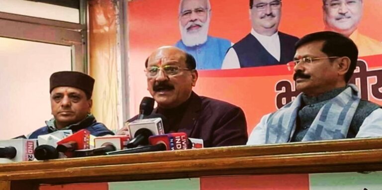 Cabinet Minister Subodh Uniyal press conference