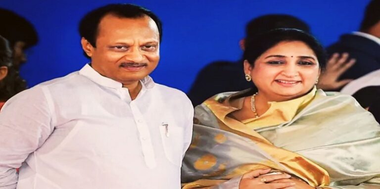 NCP leader Ajit Pawar and Sunetra Pawar