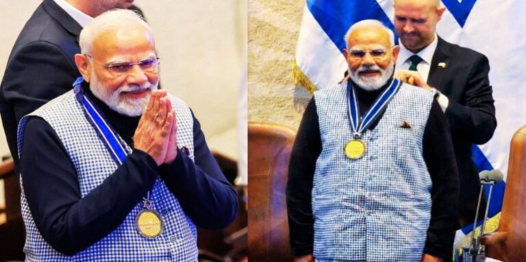 PM Modi honoured with 'Speaker of the Knesset Medal'