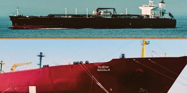 Indian ships Shivalik and Nanda Devi