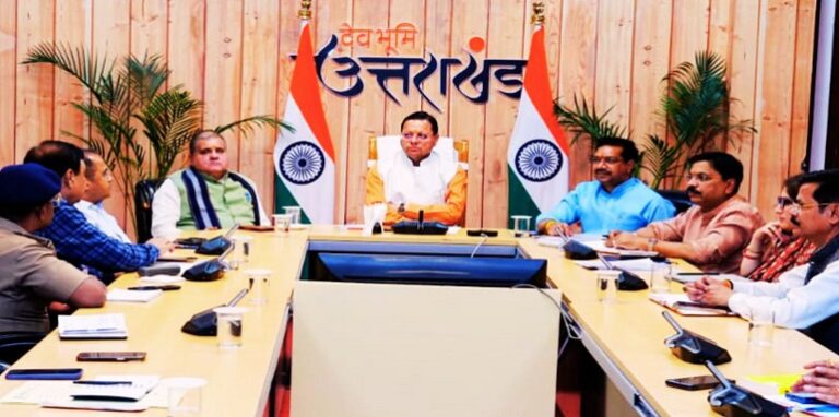 CM Dhami chaired a high-level meeting