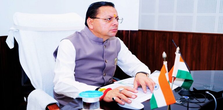 CM Dhami inaugurated the Shramik Seva mobile app
