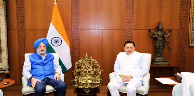 CM Dhami met the Union Petroleum Minister