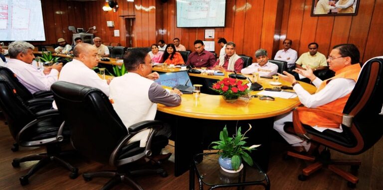 CM Dhami chaired a high-level meeting