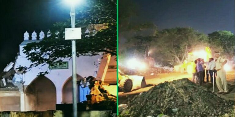 Midnight bulldozer action in Varanasi