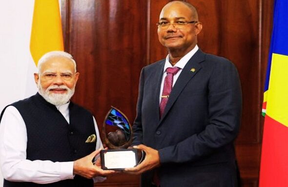 Seychelles honours PM Modi with its highest honour