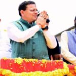 CM Dhami road show in Gopeshwar