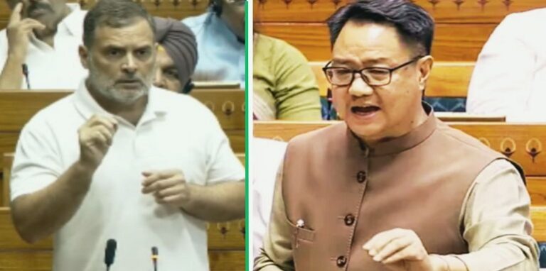 Rahul Gandhi & Parliamentary Affairs Minister Kiren Rijiju