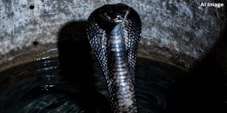 cobra in water tank