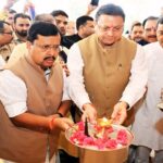 BJP National President Nitin Naveen and CM Dhami