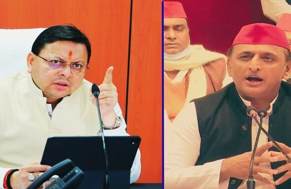 CM Dhami & Akhilesh Yadav
