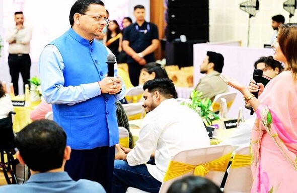 CM Dhami interacted with content creators