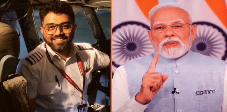 Indian pilot Smit Machhar & PM Modi