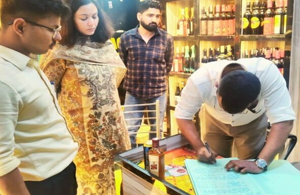Raid on liquor shops