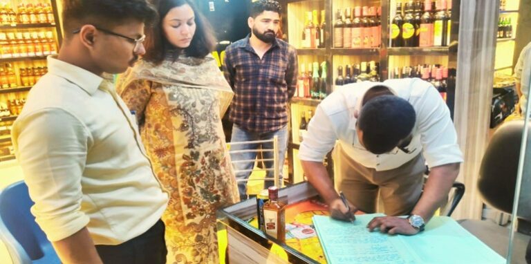 Raid on liquor shops