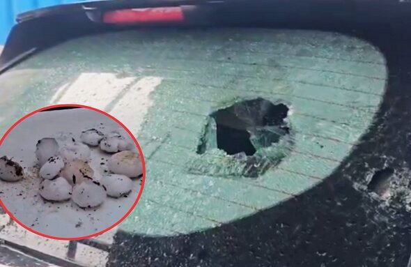 huge hail fell in Haridwar
