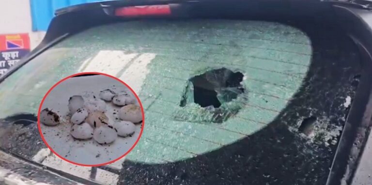 huge hail fell in Haridwar